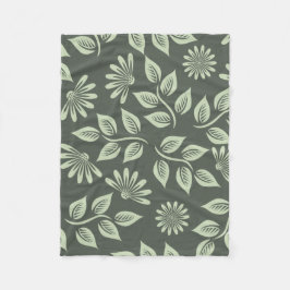 Vår blommor Mönster Fleecefilt