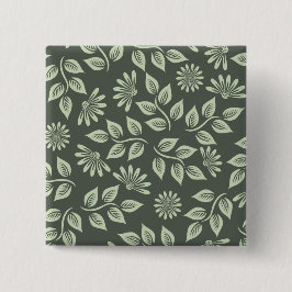 Vår blommor Mönster Knapp