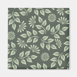 Vår blommor Mönster Magnet