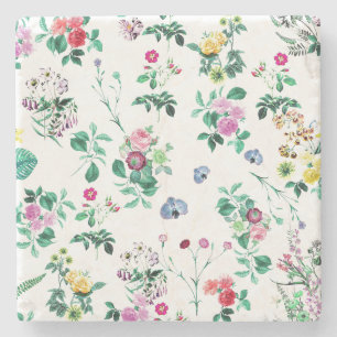 Vår blommor Mönster Marble Underlägg