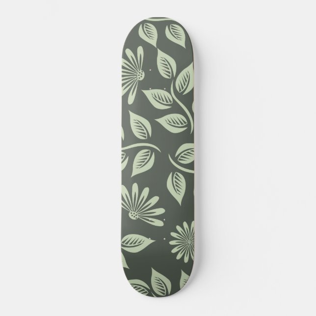 Vår blommor Mönster Mini Skateboard Bräda 18,5 Cm (Framsida)