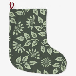 Vår blommor Mönster Stor Julstrumpa