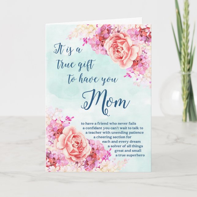 Vår blommor Mors dag-kort Kort (Framsida)