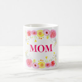 Vår blommor Mors dag Vita Mugg