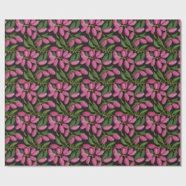 Vår blommor mot svart bakgrund presentpapper