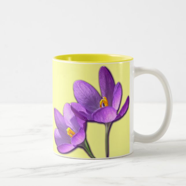 Vår blommor Mugg Kaffe Kopp Crocus Flower Kopp (Höger)