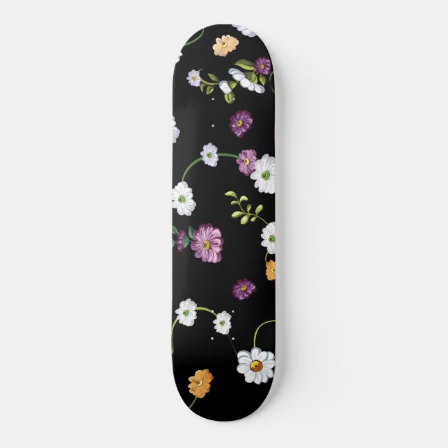 Vår blommor, natur mini skateboard bräda 18,5 cm (Framsida)