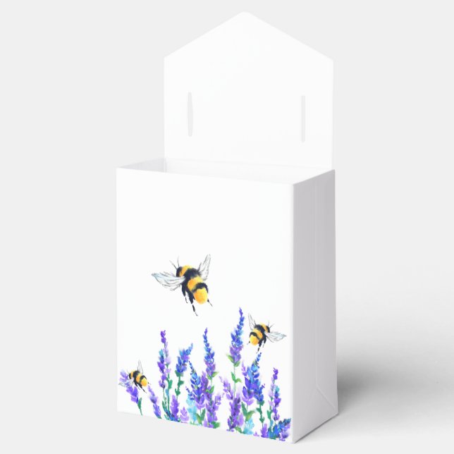 Vår blommor och Bees Gift Box Presentaskar (Öppnad)