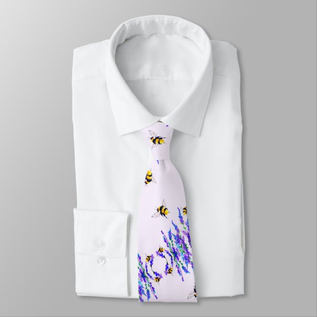 Vår blommor och Bees Neck Tie Slips (Bunden)