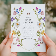 Vår blommor och Butterflies Baby Shower