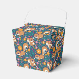 Vår blommor och ekorrar presentaskar