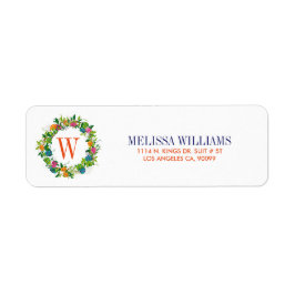 Vår blommor och färgade Påskägg Utandning Returadress Etikett