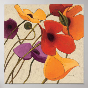 Vår blommor och Stems Poster