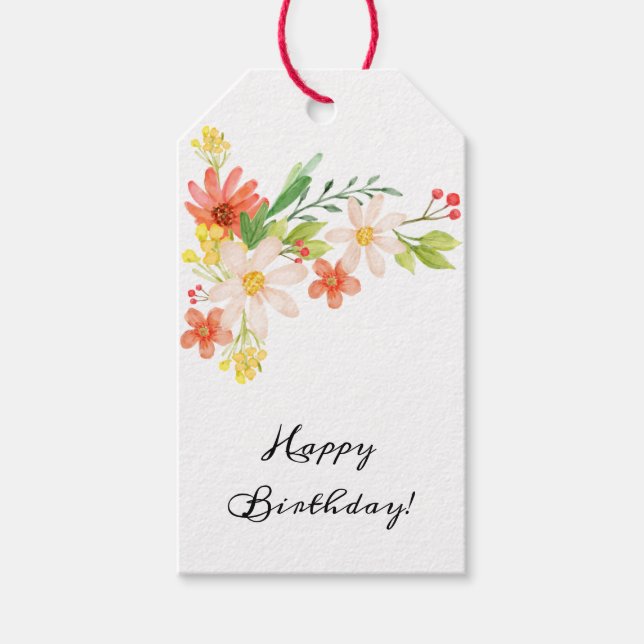 Vår blommor presentetikett (Framsidan)