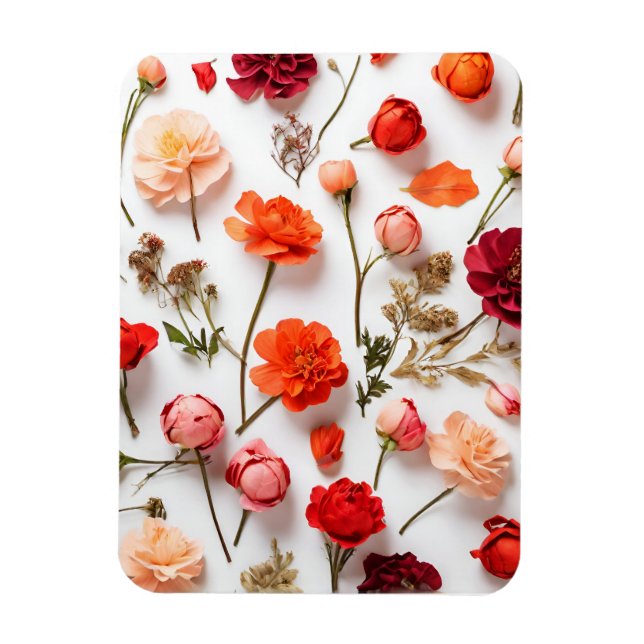 Vår blommor-samling magnet (Vertikal)