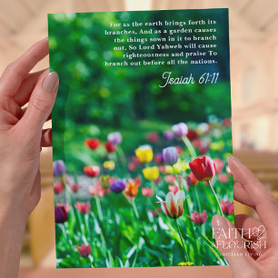 Vår blommor Scripture Church Bulletin Template