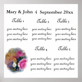 Vår blommor sittande diagram. poster