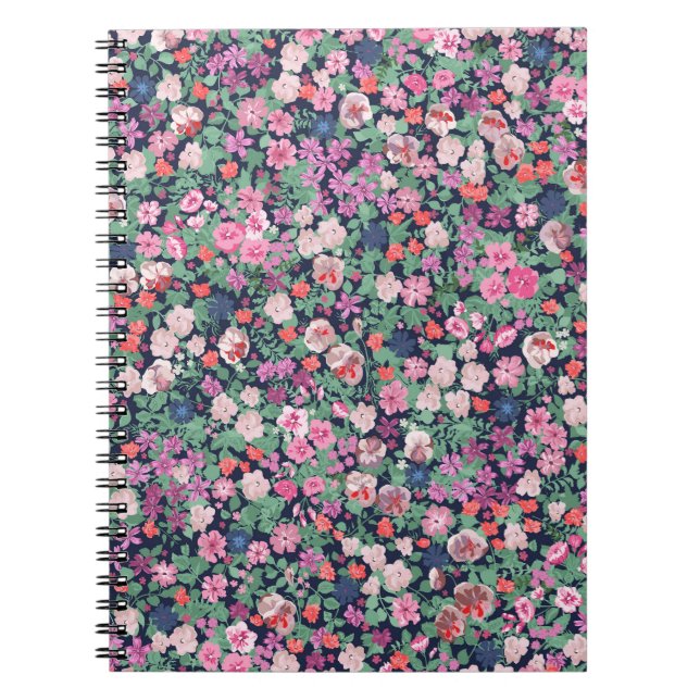 Vår blommor: Sömlös fabriksskrift. Anteckningsbok (Framsidan)