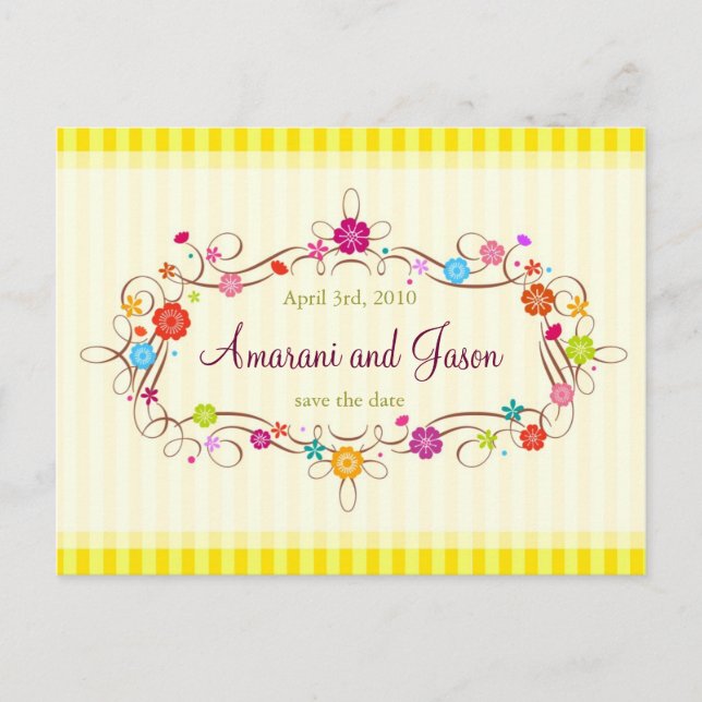 Vår blommor Spara datumpostkortet Meddelande Vykort (Framsida)