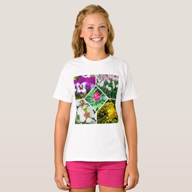 Vår blommor t shirt (Hel framsida)