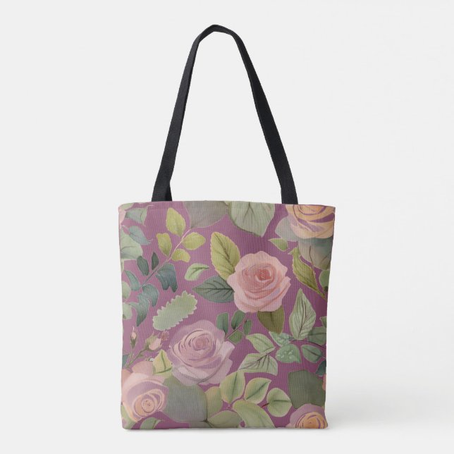 Vår blommor Tote Bag Tygkasse (Baksida)