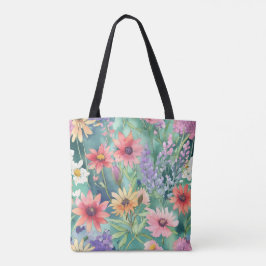 Vår blommor Tote Bag Tygkasse