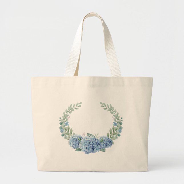 "Vår blommor Tote" Jumbo Tygkasse (Framsidan)