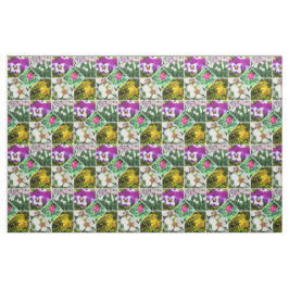 Vår blommor tyg