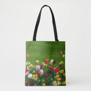 Vår blommor tygkasse