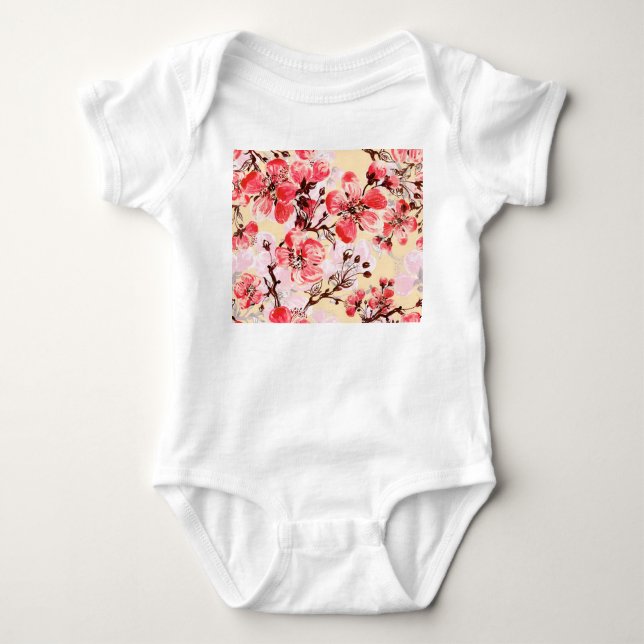 VÅR BLOMMOR U MÖNSTER T SHIRT (Framsida)