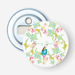 Vår blommor vattenfärg flasköppnare