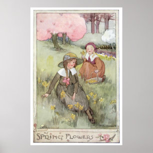 Vår blommor vid den Anne andersson Poster