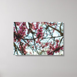 Vår blommor vid träd canvastryck