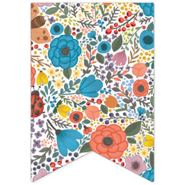 Vår blommor. vimplar