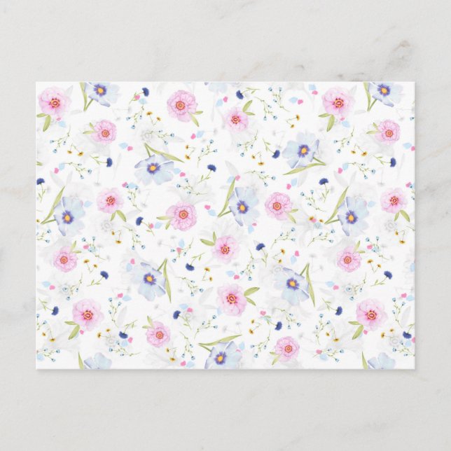 vår blommor vykort (Framsida)