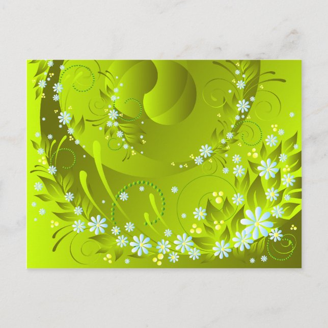 vår blommor vykort (Framsida)