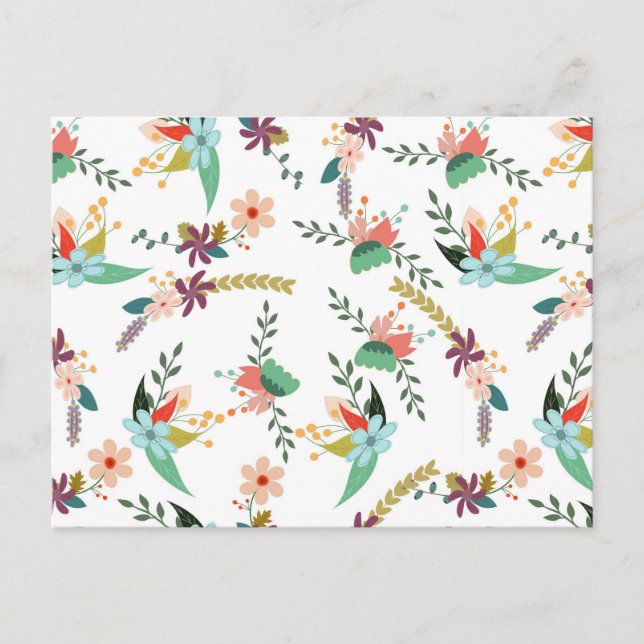 vår blommor vykort (Framsida)