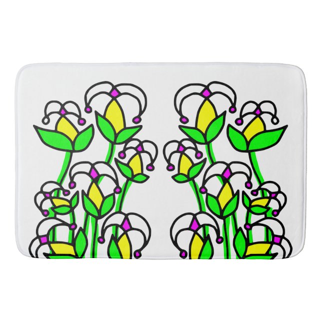 Vår blommor Whimsical 41 Badrumsmatta (Framsidan)