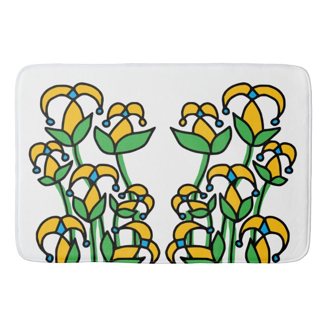 Vår blommor Whimsical 41 Badrumsmatta (Framsidan)