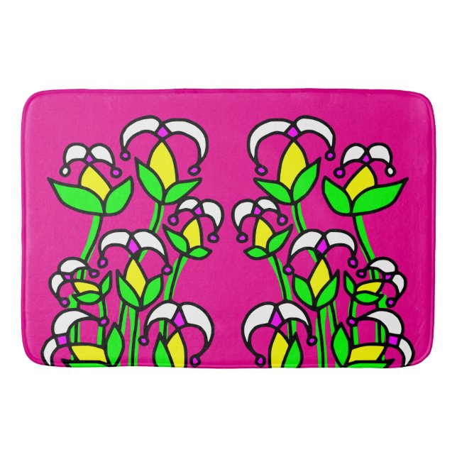 Vår blommor Whimsical 41 Badrumsmatta (Framsidan)