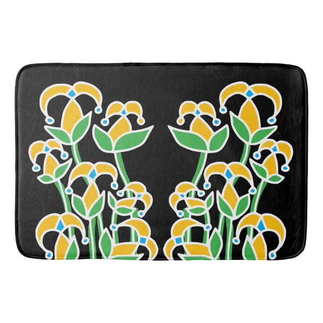 Vår blommor Whimsical 41 Badrumsmatta (Framsidan)