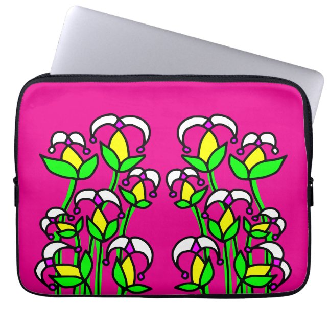 Vår blommor Whimsical 41 Laptop Fodral (Framsidan)
