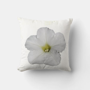 Vår blommor White Blommigt Single Petunia Flower Kudde