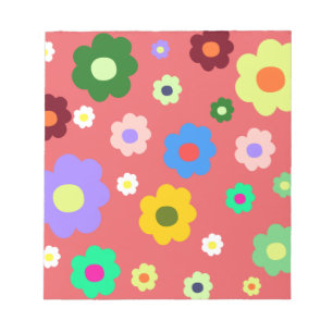 Vår blommor Y2K Retro Mönster Anteckningsblock