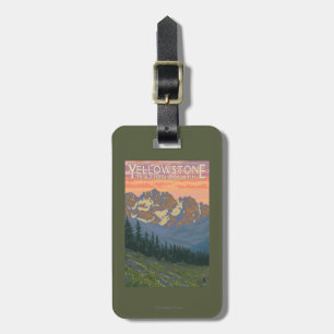 Vår blommor - Yellowstone nationalpark Bagagebricka