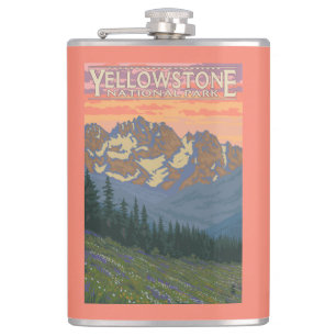 Vår blommor - Yellowstone nationalpark Fickplunta