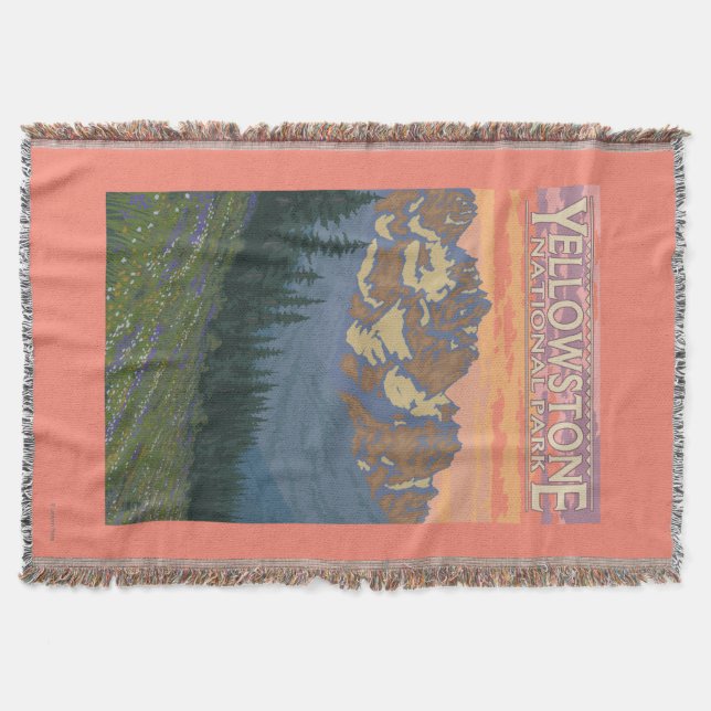 Vår blommor - Yellowstone nationalpark Mysfilt (Framsidan)
