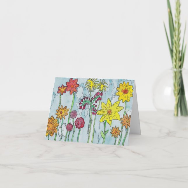 Vår blommorkort kort (Framsida)