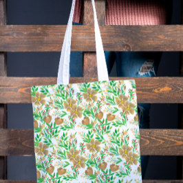 Vår blomrocka tote tygkasse