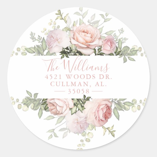 Vår blomster returadress etikett sigill (Framsida)